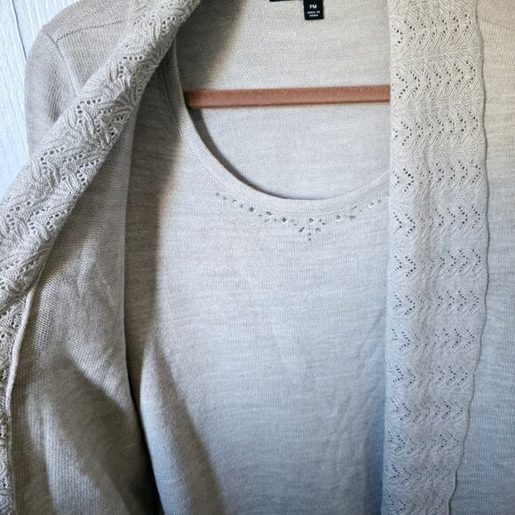 Briggs Petite Two-in-One Sweater PM – Layered Look, Neutral Knit - Picture 7 of 8
